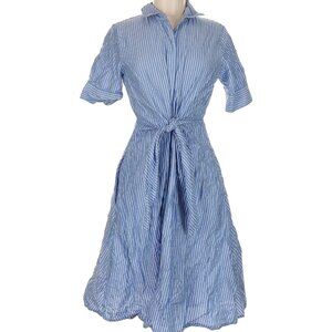 Nanette Lepore Striped Front-Tie Shirt Dress